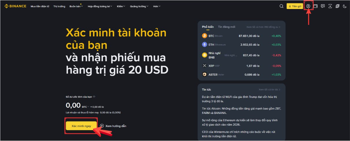 đăng ký Binance